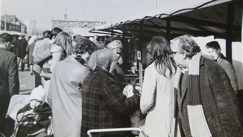 Kees Talen op de Haagse Markt in de jaren 60